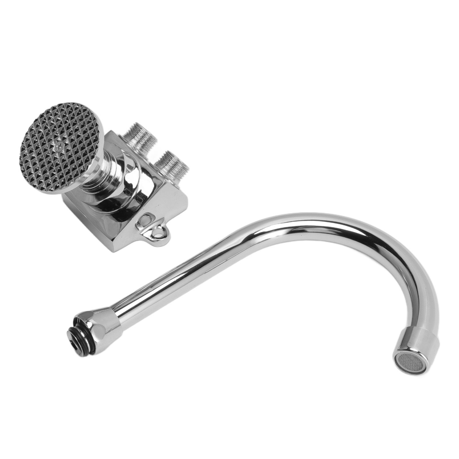 Foot Pedal Basin Faucet Kitchen Sink Foot Tap Floor Mounted Foot Pedal Faucet Set Double Outlet Water - Image 2