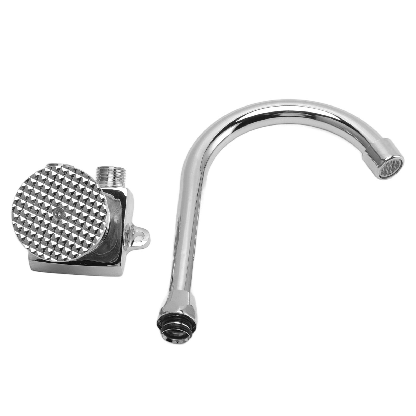 Foot Pedal Basin Faucet Kitchen Sink Foot Tap Floor Mounted Foot Pedal Faucet Set Double Outlet Water - Image 3