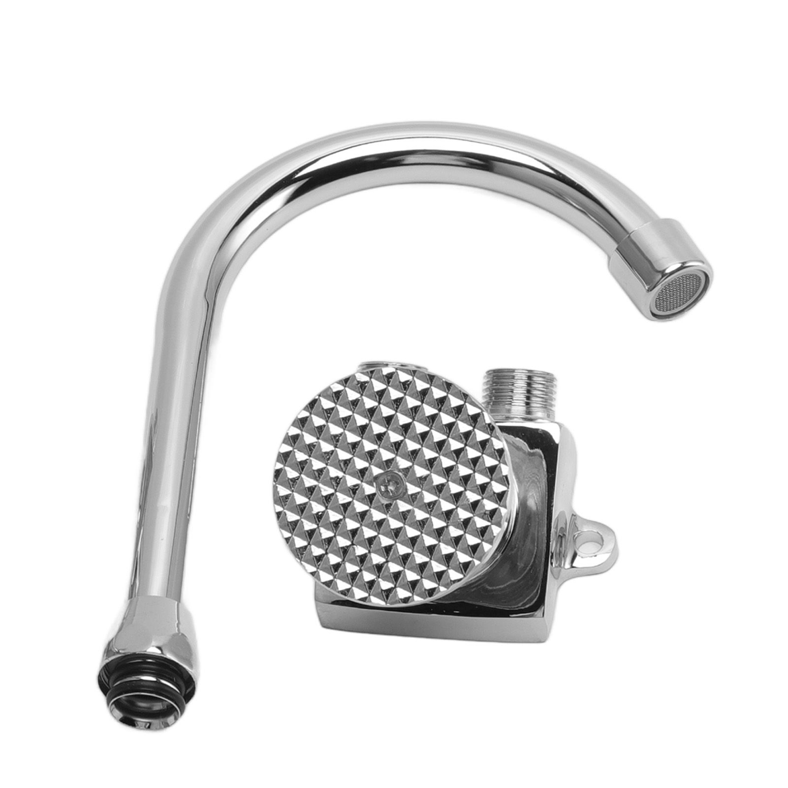 Foot Pedal Basin Faucet Kitchen Sink Foot Tap Floor Mounted Foot Pedal Faucet Set Double Outlet Water - Image 5