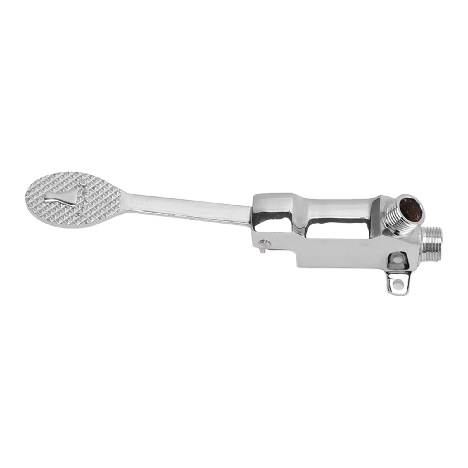 Faucet Foot Pedal Valve Silver Stainless Steel Water Saving Floor Pedal Control Switch for Public Place - Image 2