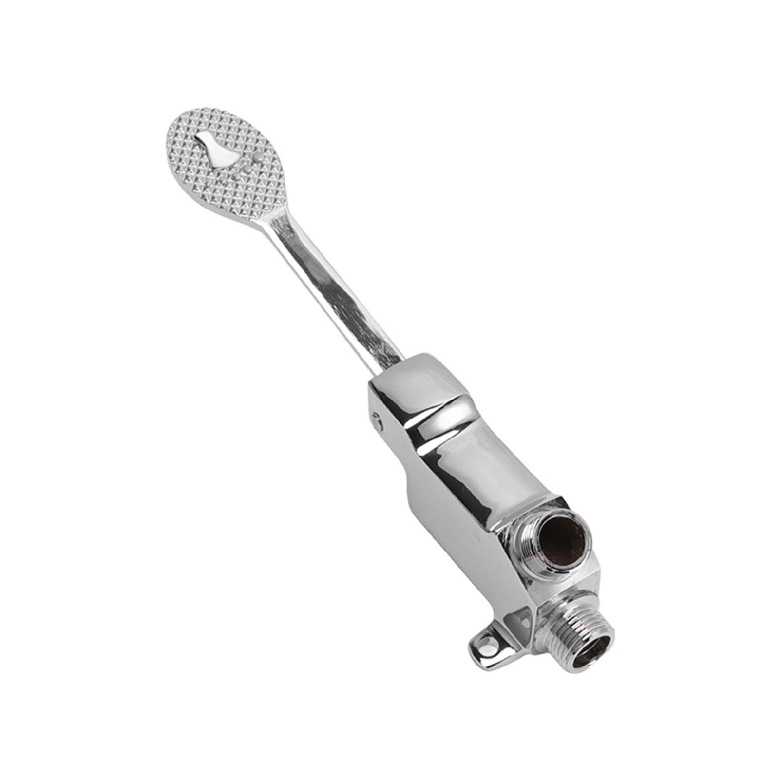 Faucet Foot Pedal Valve Silver Stainless Steel Water Saving Floor Pedal Control Switch for Public Place - Image 3
