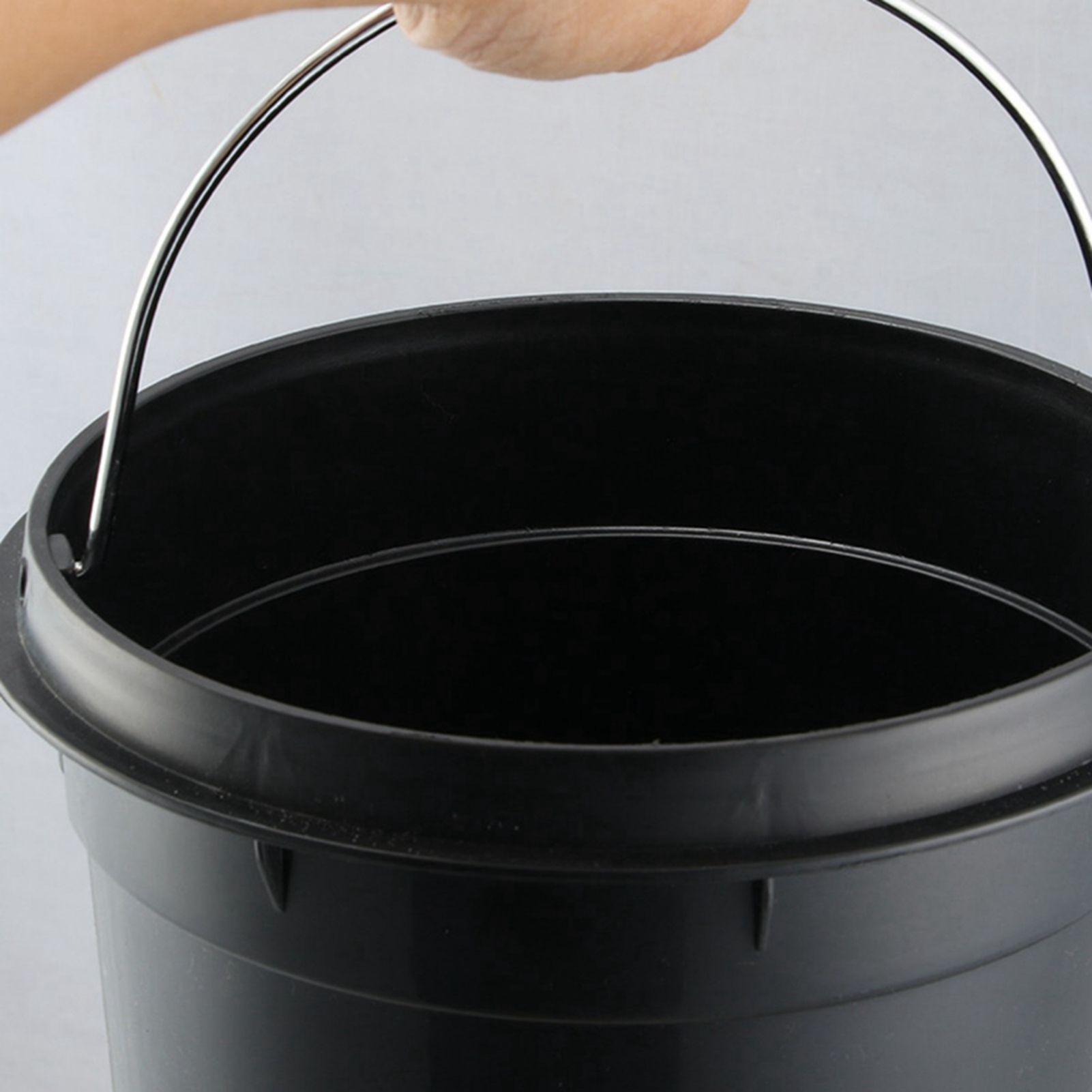 Stainless Steel Trash Can Silent Ergonomic Handle Kitchen Garbage Can with Antislip Footrest for Bedroom Living Room 5L - Image 6