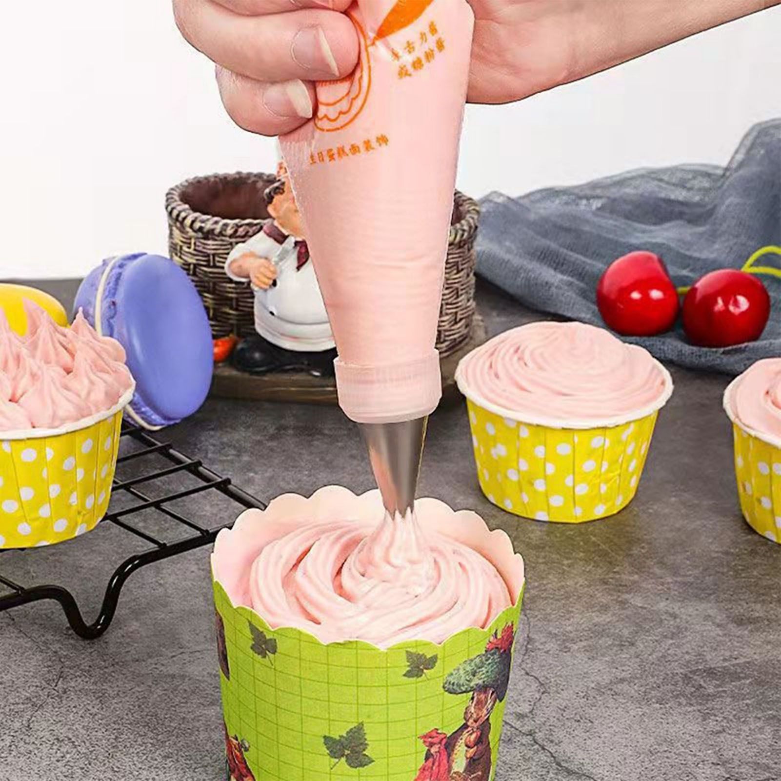 1 Pack Pastry Piping Bags Food Grade PE Disposable Baking Icing Bags Pastry Bags for Cakes Biscuits Cupcakes Decorating Bag - Image 7