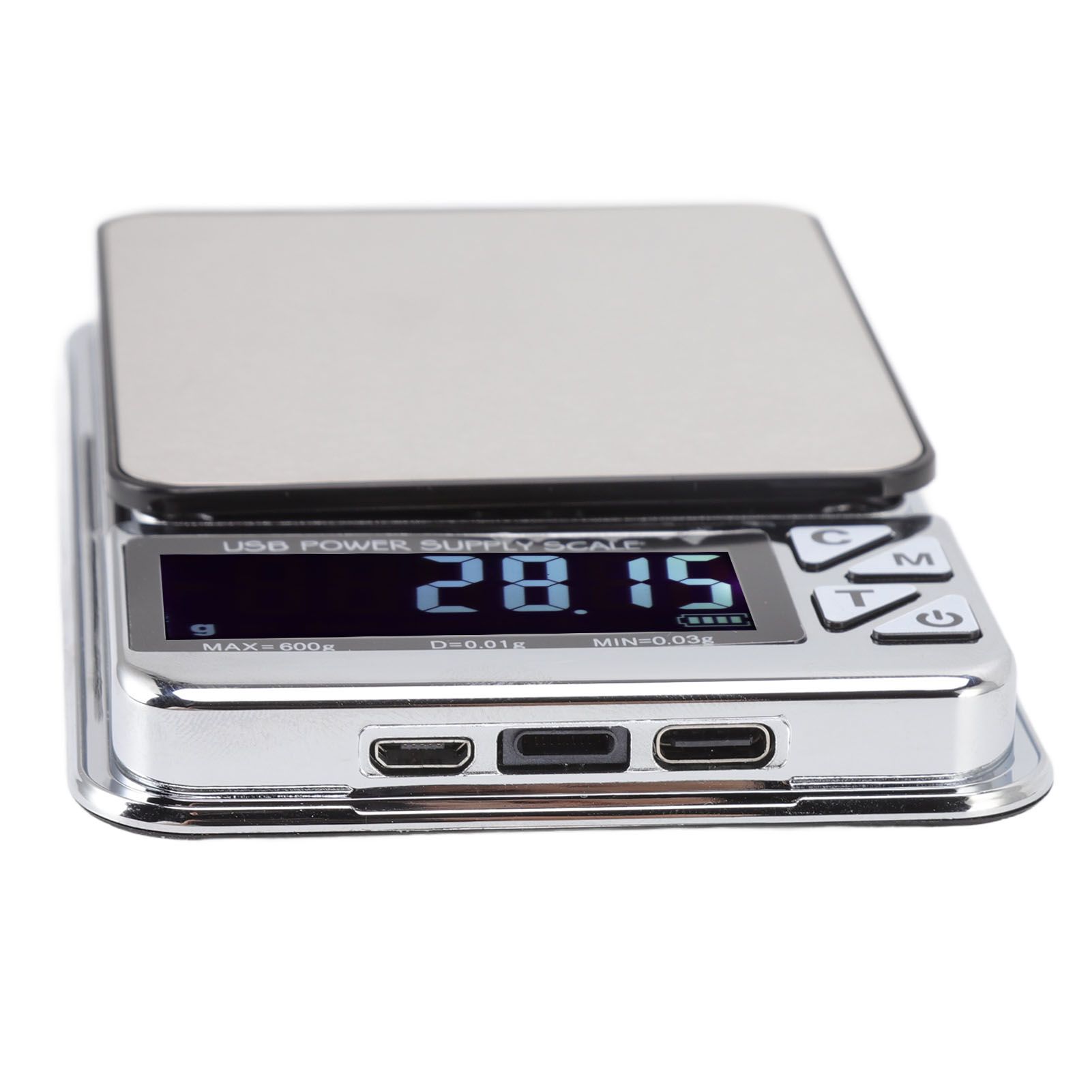 High Accuracy Digital Scale 600/0.01g LCD Display Waterproof USB Charging Electronic Scale for Kitchen Jewelry - Image 7