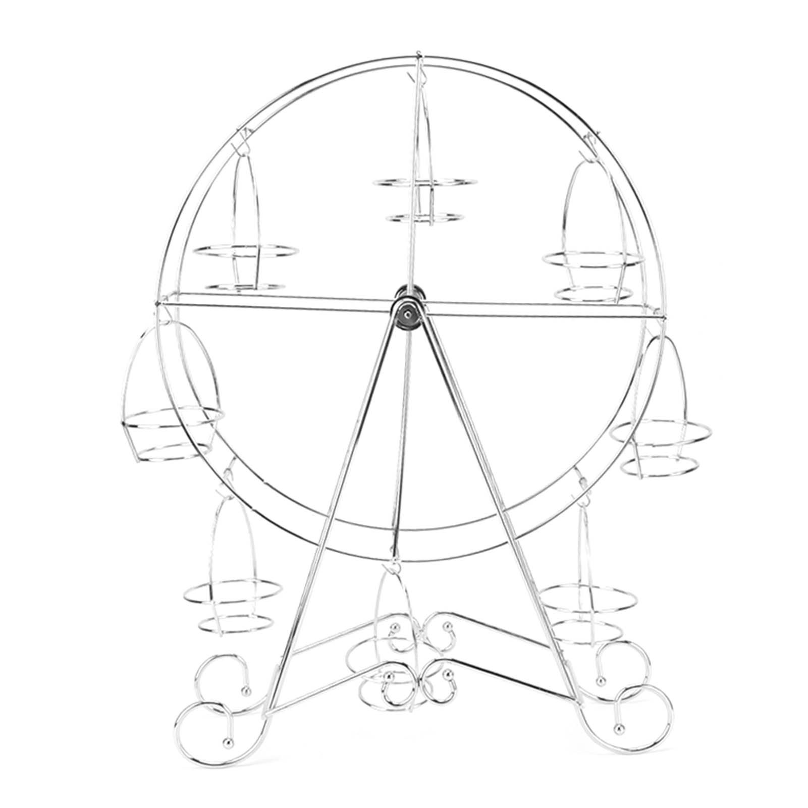 Cupcake Display Rack Iron Rotatable Eight Cupcakes Wheel Cupcake Stand for DIY Birthday Party - Image 1