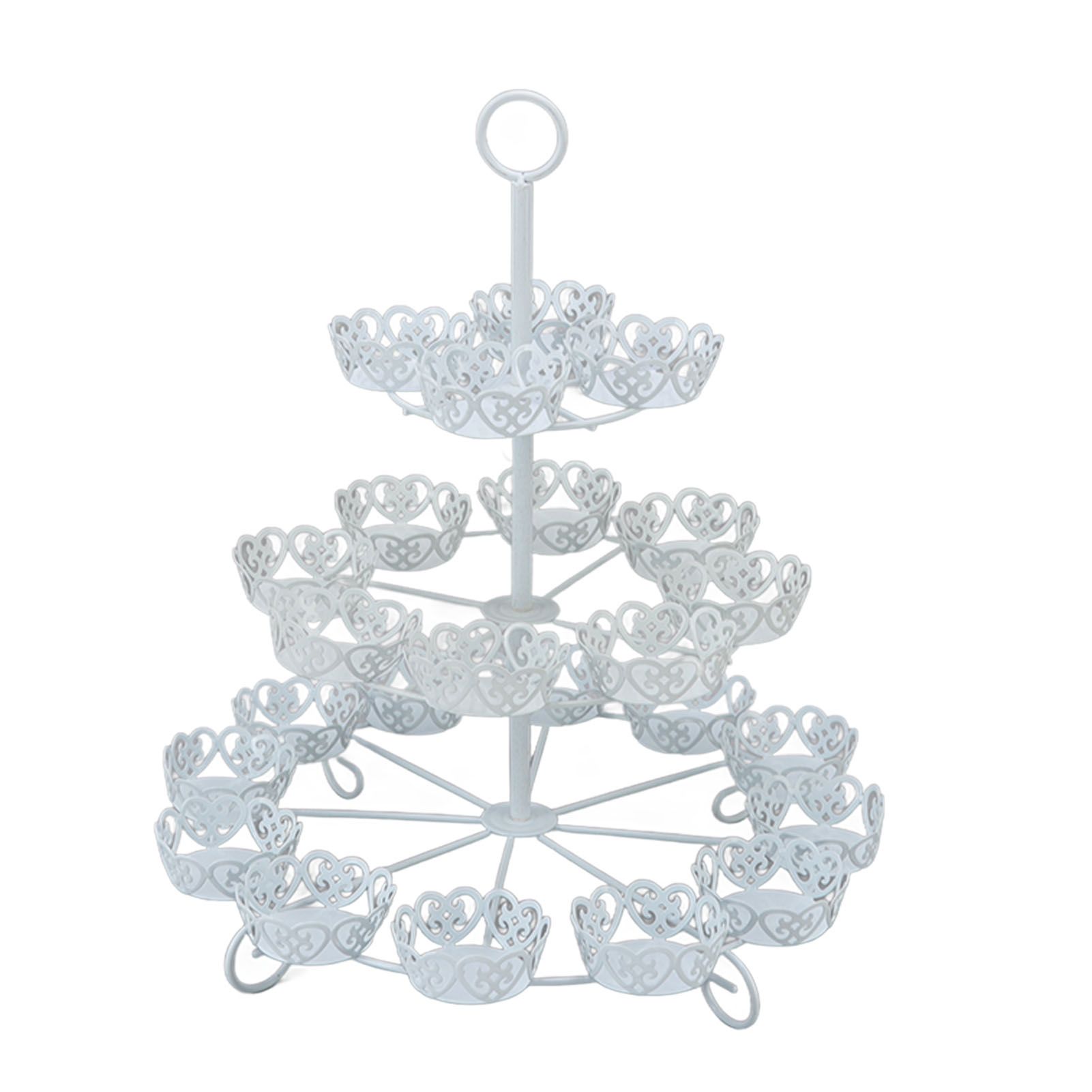 Cupcake Stand for 24 Cupcakes 3 Tier Pastry Serving Display Stand Iron Dessert Carrier Display Holder for Holiday Party - Image 1