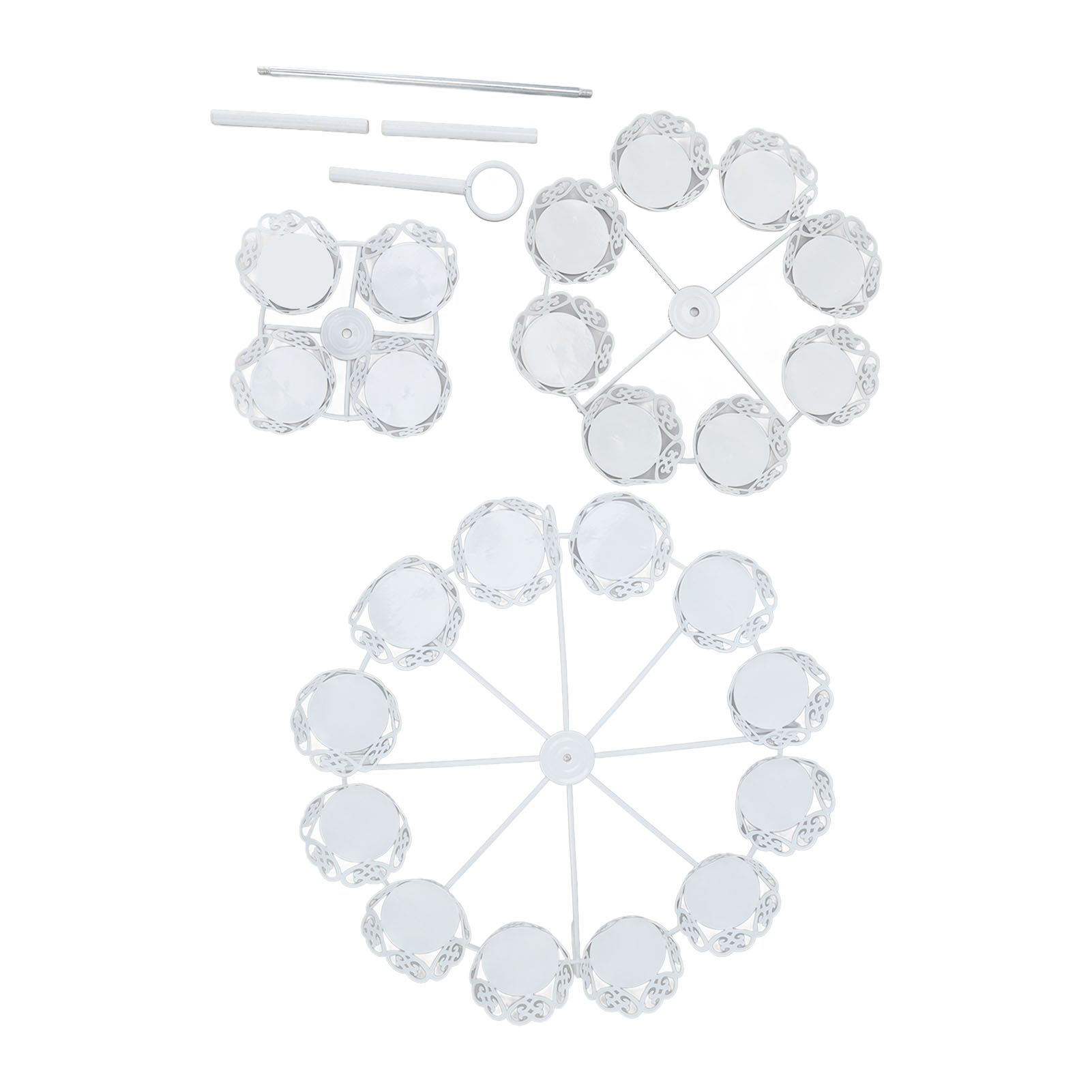 Cupcake Stand for 24 Cupcakes 3 Tier Pastry Serving Display Stand Iron Dessert Carrier Display Holder for Holiday Party - Image 2