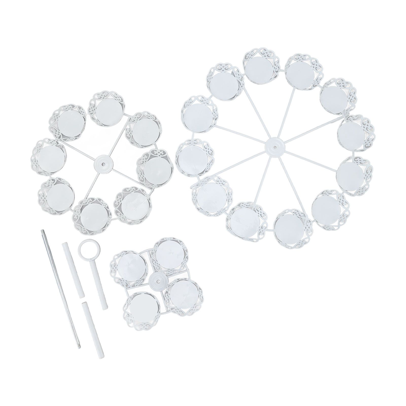 Cupcake Stand for 24 Cupcakes 3 Tier Pastry Serving Display Stand Iron Dessert Carrier Display Holder for Holiday Party - Image 5
