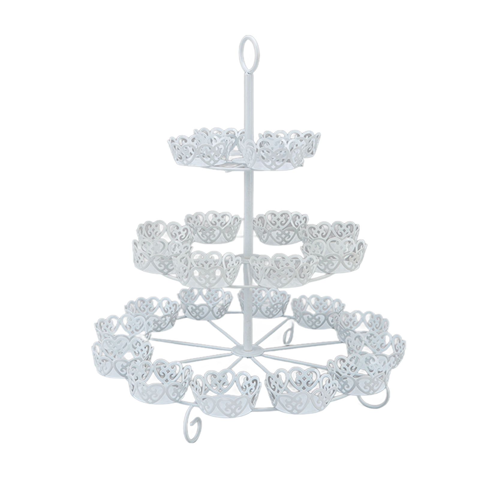Cupcake Stand for 24 Cupcakes 3 Tier Pastry Serving Display Stand Iron Dessert Carrier Display Holder for Holiday Party - Image 7