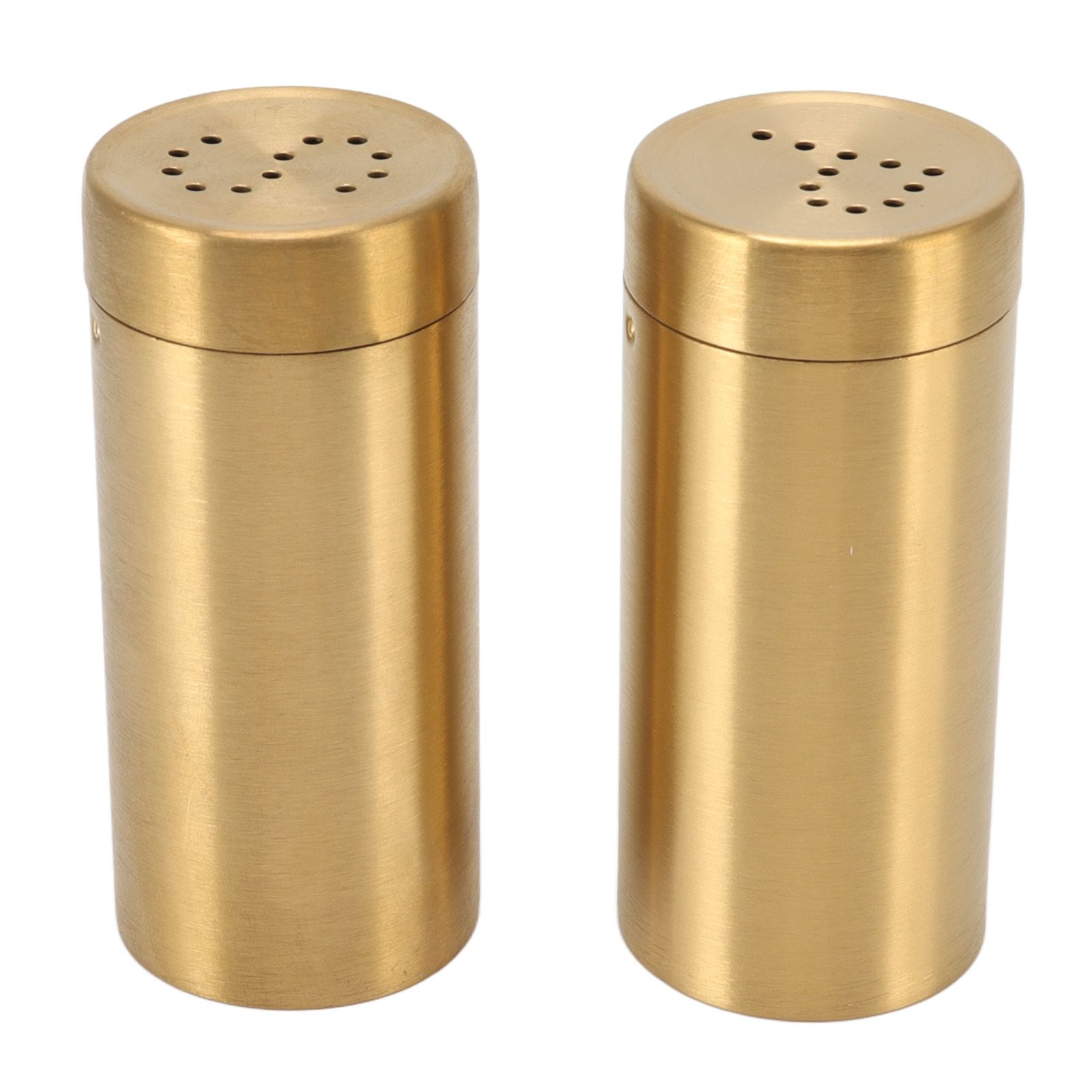 2Pcs Gold Spice Jar Stainless Steel Rustproof Screw Open Top Seasoning Shaker Bottle for Salt Sugar Pepper Paprika - Image 2
