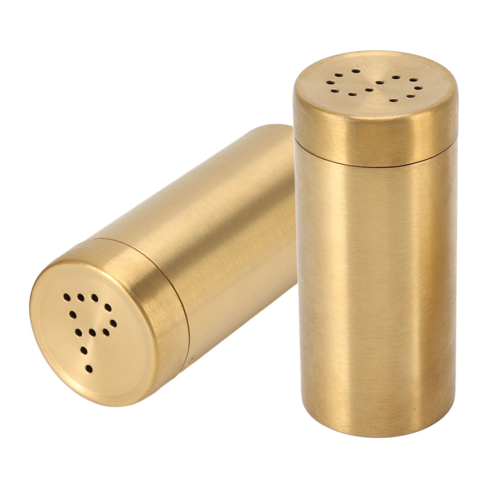 2Pcs Gold Spice Jar Stainless Steel Rustproof Screw Open Top Seasoning Shaker Bottle for Salt Sugar Pepper Paprika - Image 3