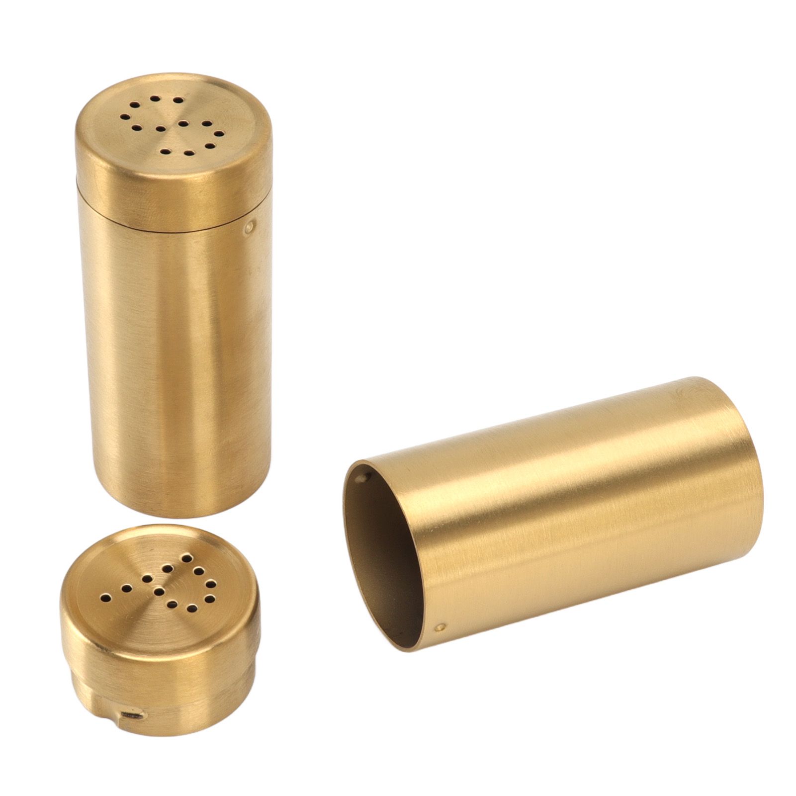 2Pcs Gold Spice Jar Stainless Steel Rustproof Screw Open Top Seasoning Shaker Bottle for Salt Sugar Pepper Paprika - Image 5
