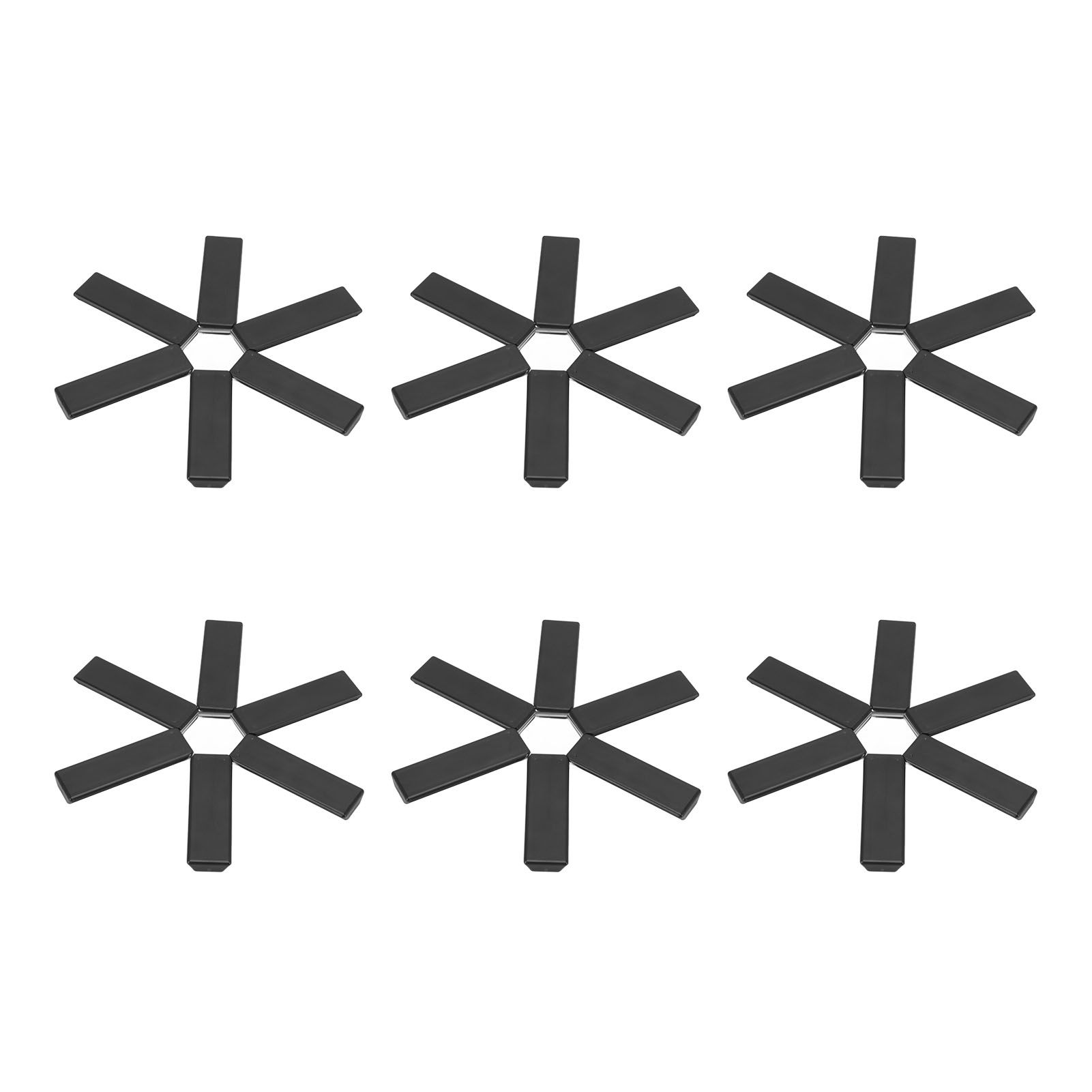 6PCS Hot Pot Heat Insulation Pad Foldable ABS Hollow Design Hot Dishes Holder for Kitchen Home - Image 7