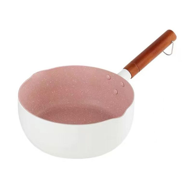 Japanese Style Saucepan Nonstick Milk Noodle Soup Sauce Pan Baby Food Cooking Pot White 20cm - Image 1