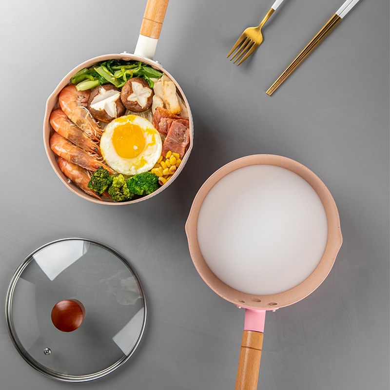 Japanese Style Saucepan Nonstick Milk Noodle Soup Sauce Pan Baby Food Cooking Pot White 20cm - Image 8