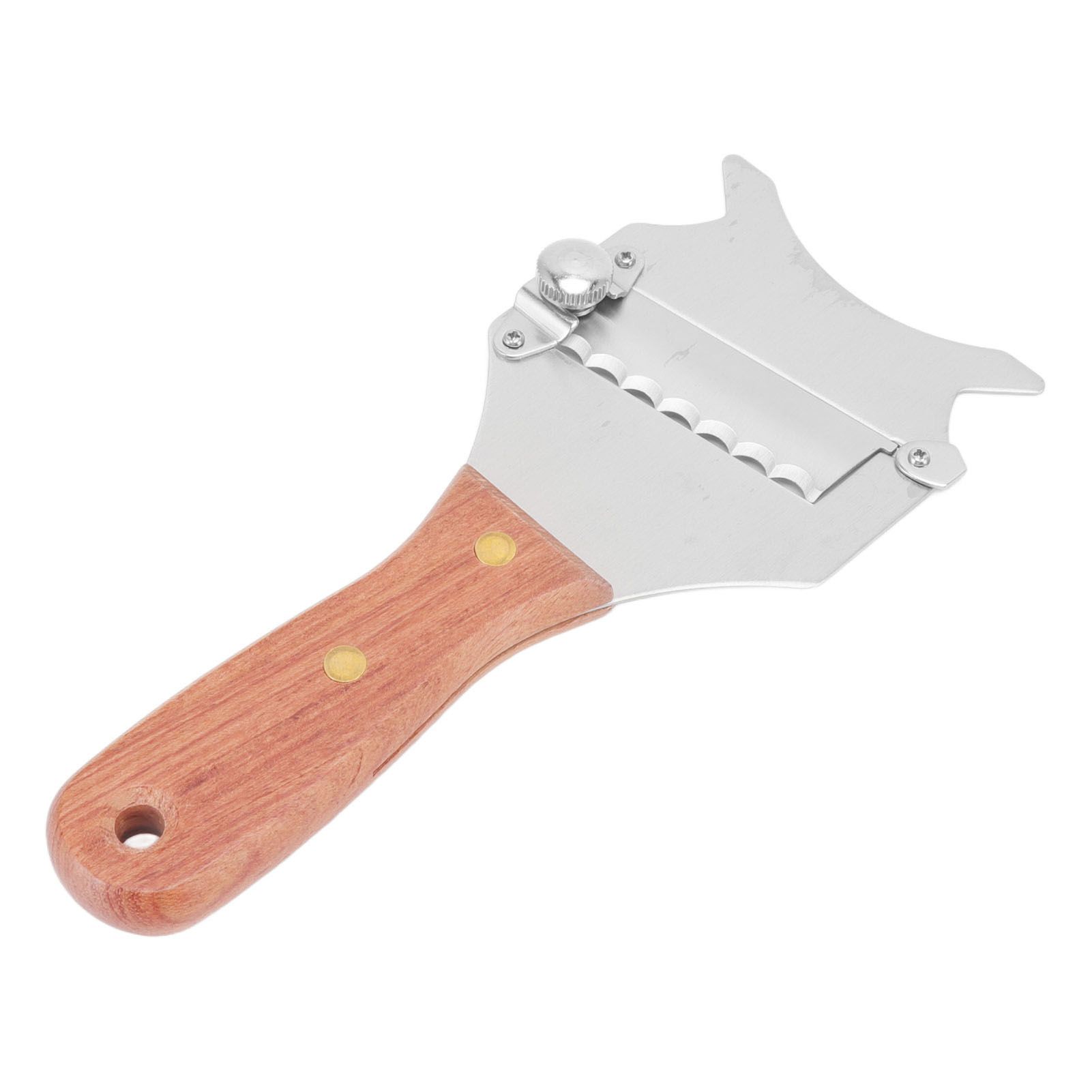 Truffle Grater Wavy Blade Wooden Handle Stainless Steel Hand Plane Cheese Grater Cutter for Chocolate - Image 2