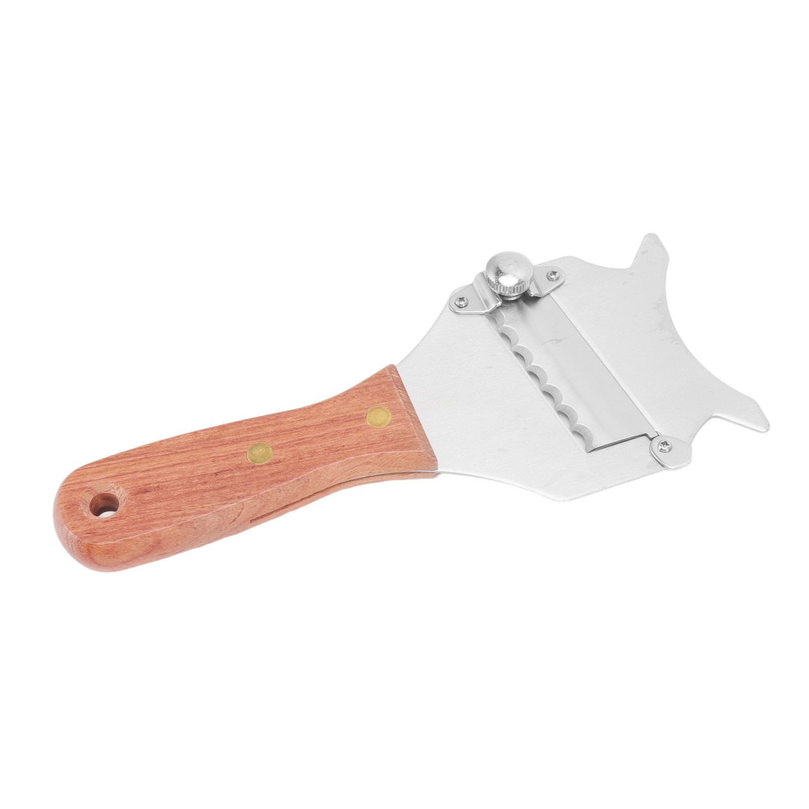 Truffle Grater Wavy Blade Wooden Handle Stainless Steel Hand Plane Cheese Grater Cutter for Chocolate - Image 4