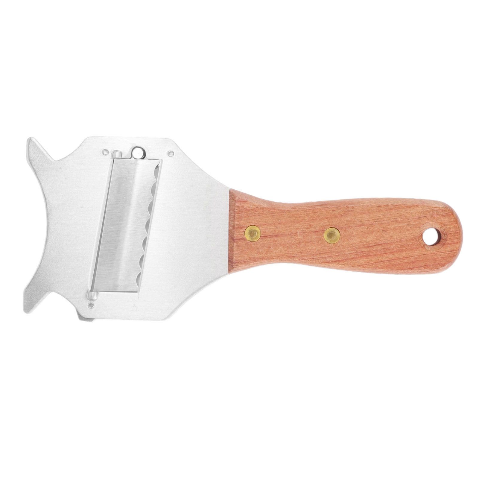 Truffle Grater Wavy Blade Wooden Handle Stainless Steel Hand Plane Cheese Grater Cutter for Chocolate - Image 8