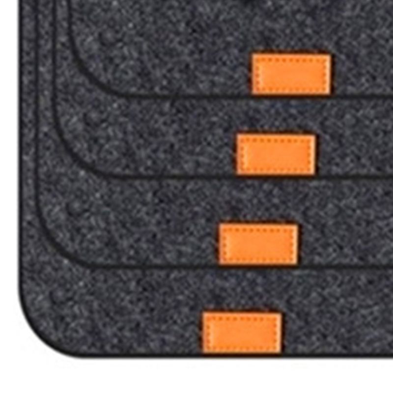 Placemat Cup Mat Set Felt Heat Insulation with Fork Bag Tableware Mat for Home Kitchen Dark Gray - Image 8