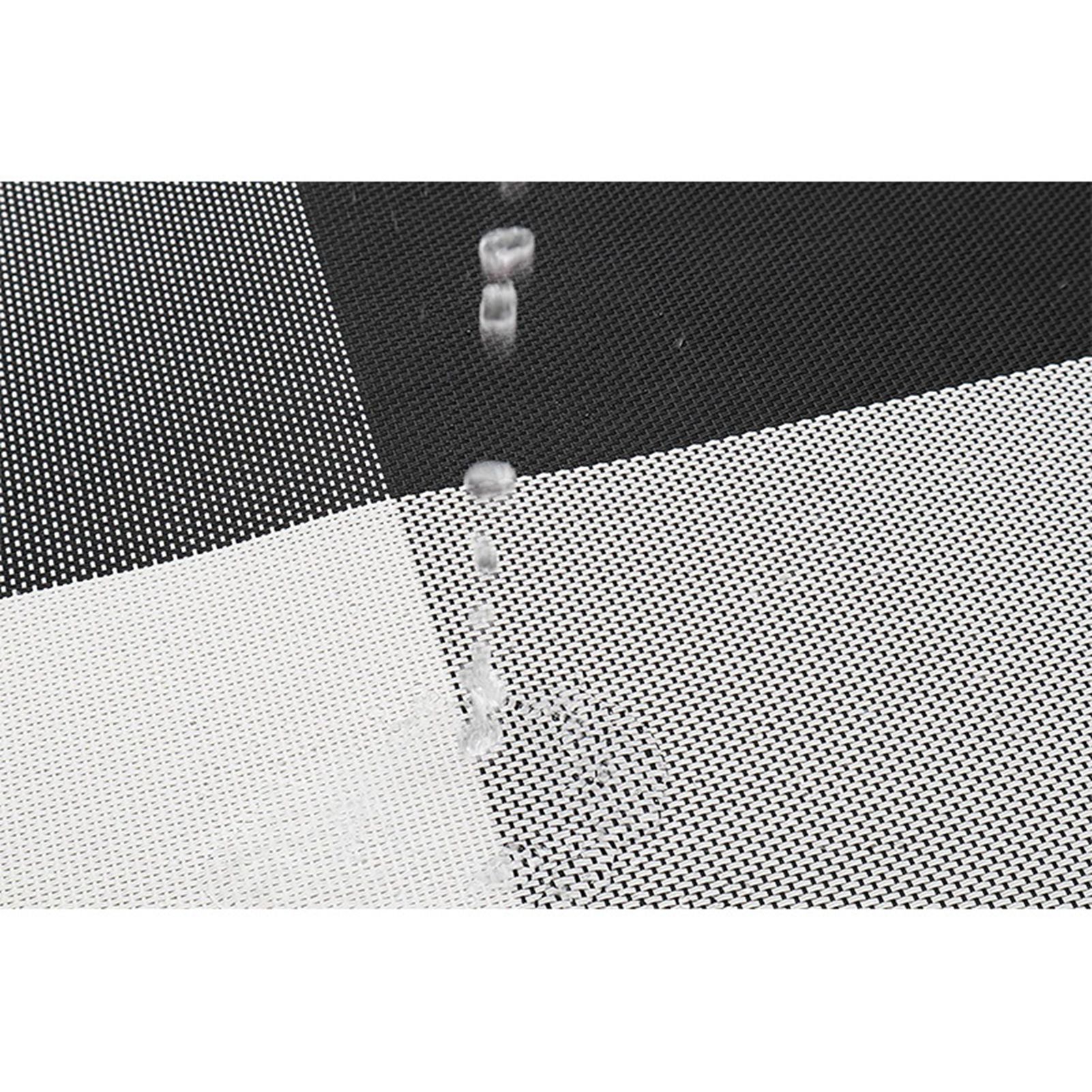 8pcs Placemats Easy Cleaning PVC Material Waterproof Black White Plaid Pattern Dining Placemats for Hotel - Image 4