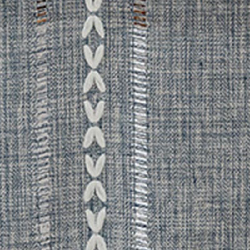 Retro Table Runner Elegant Hand Woven Cotton Linen Dining Table Runner with Tassels for Wedding Home Cross Blue - Image 4