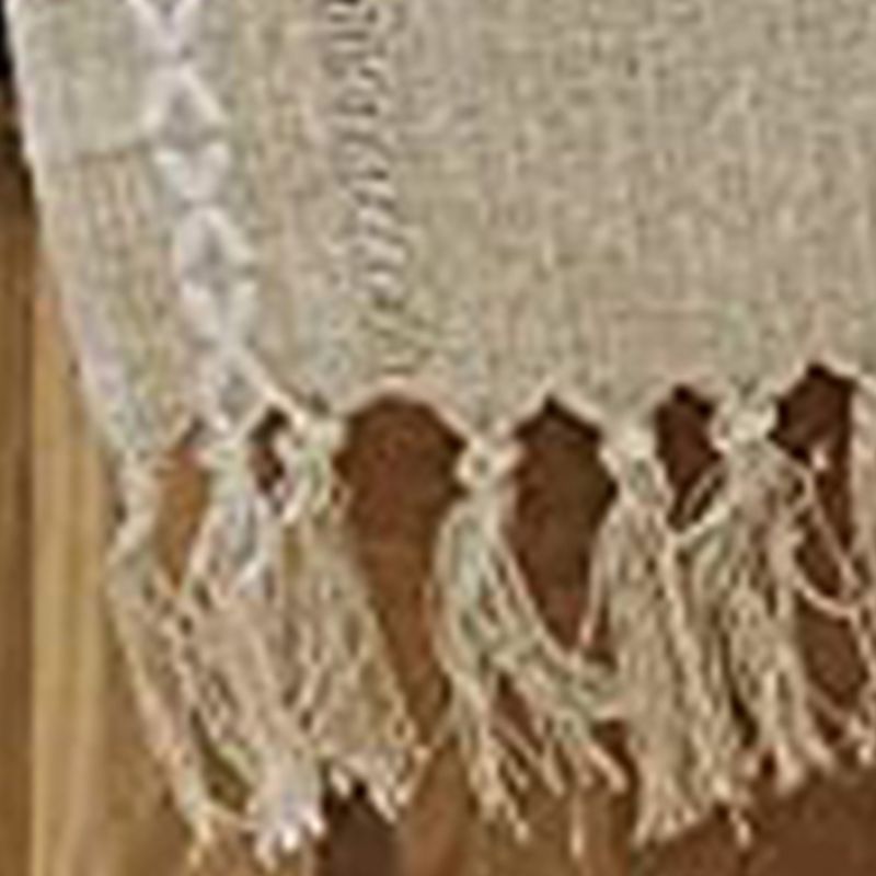 Retro Table Runner Elegant Hand Woven Cotton Linen Dining Table Runner with Tassels for Wedding Home Cross Yellow - Image 5