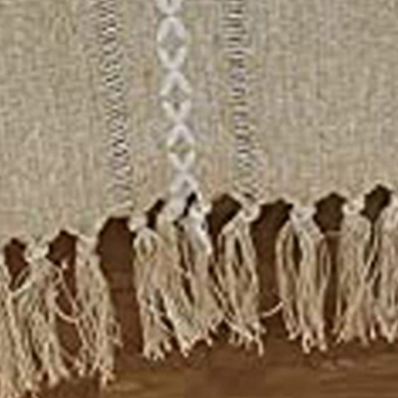 Retro Table Runner Elegant Hand Woven Cotton Linen Dining Table Runner with Tassels for Wedding Home Cross Yellow - Image 6