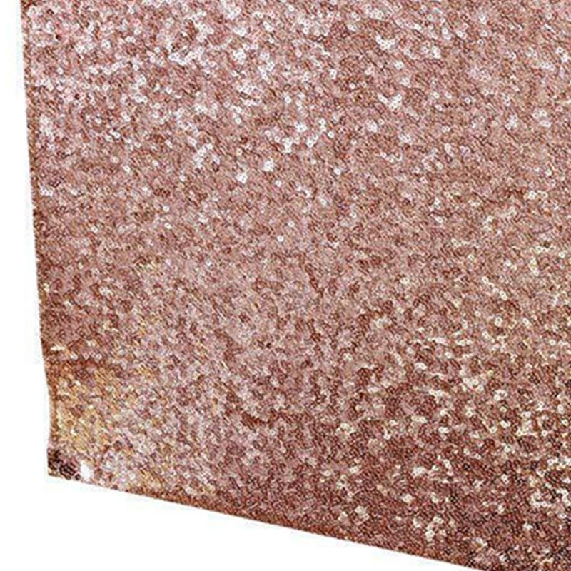 Sequin Table Runner 30x300cm Shiny Exquisite Decorative 3mm Sequins Table Runner for Parties Banquets Rose Gold - Image 8