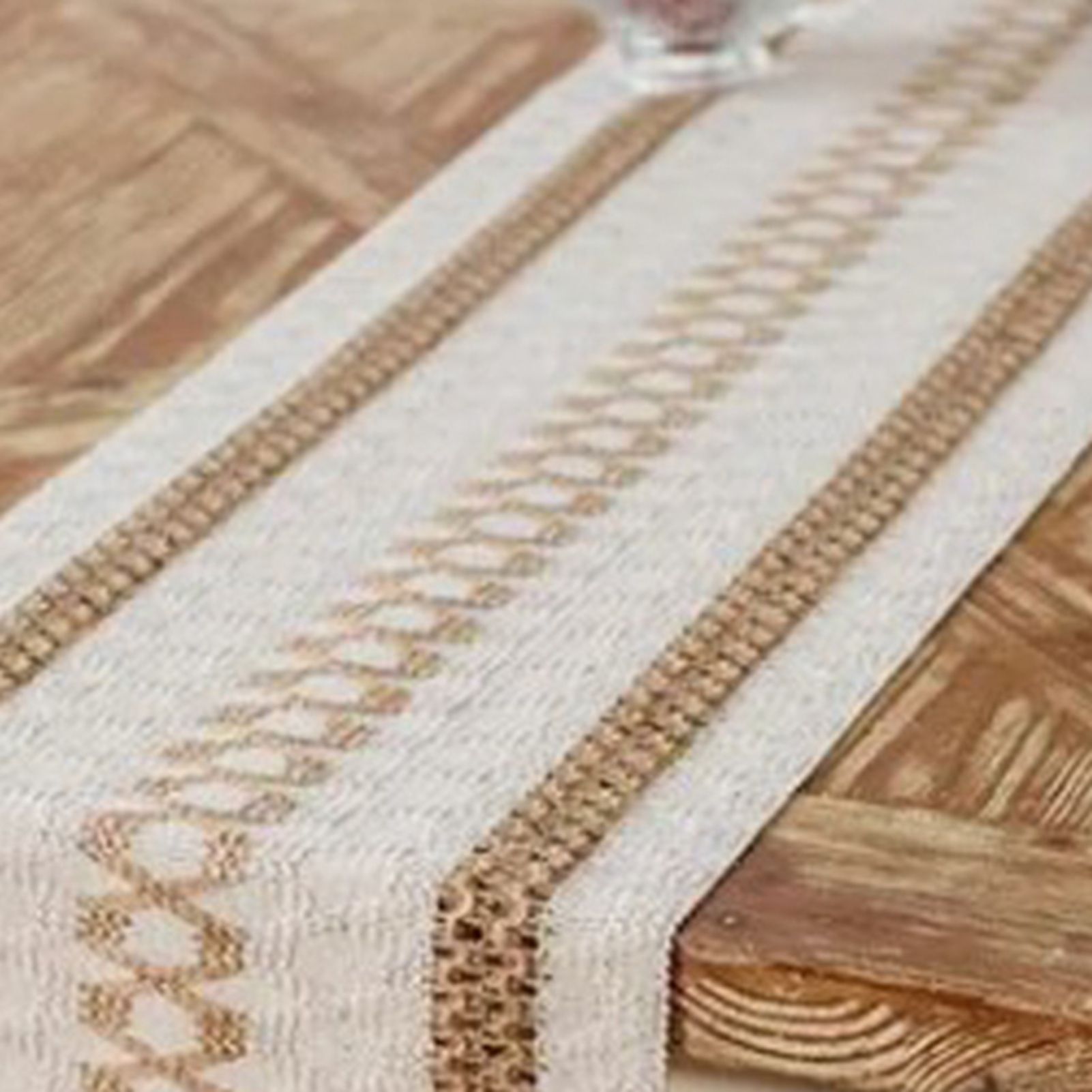 Table Runner Cotton Linen Splicing Wedding Party Table Runner with Tassels Wedding Party Decoration 30x180cm - Image 6