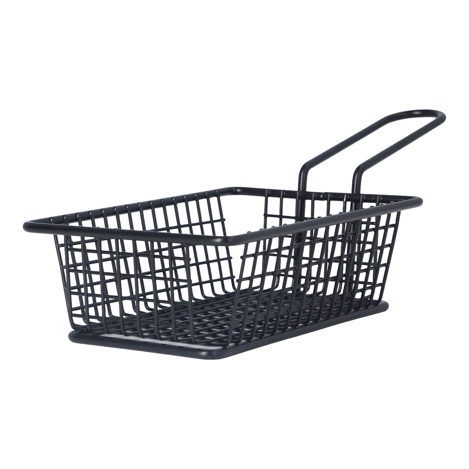 Fryer Basket Food Grade Stainless Steel French Fry Holder Frying Strainer with Handle for Restaurant Home Short Rectangle - Image 4