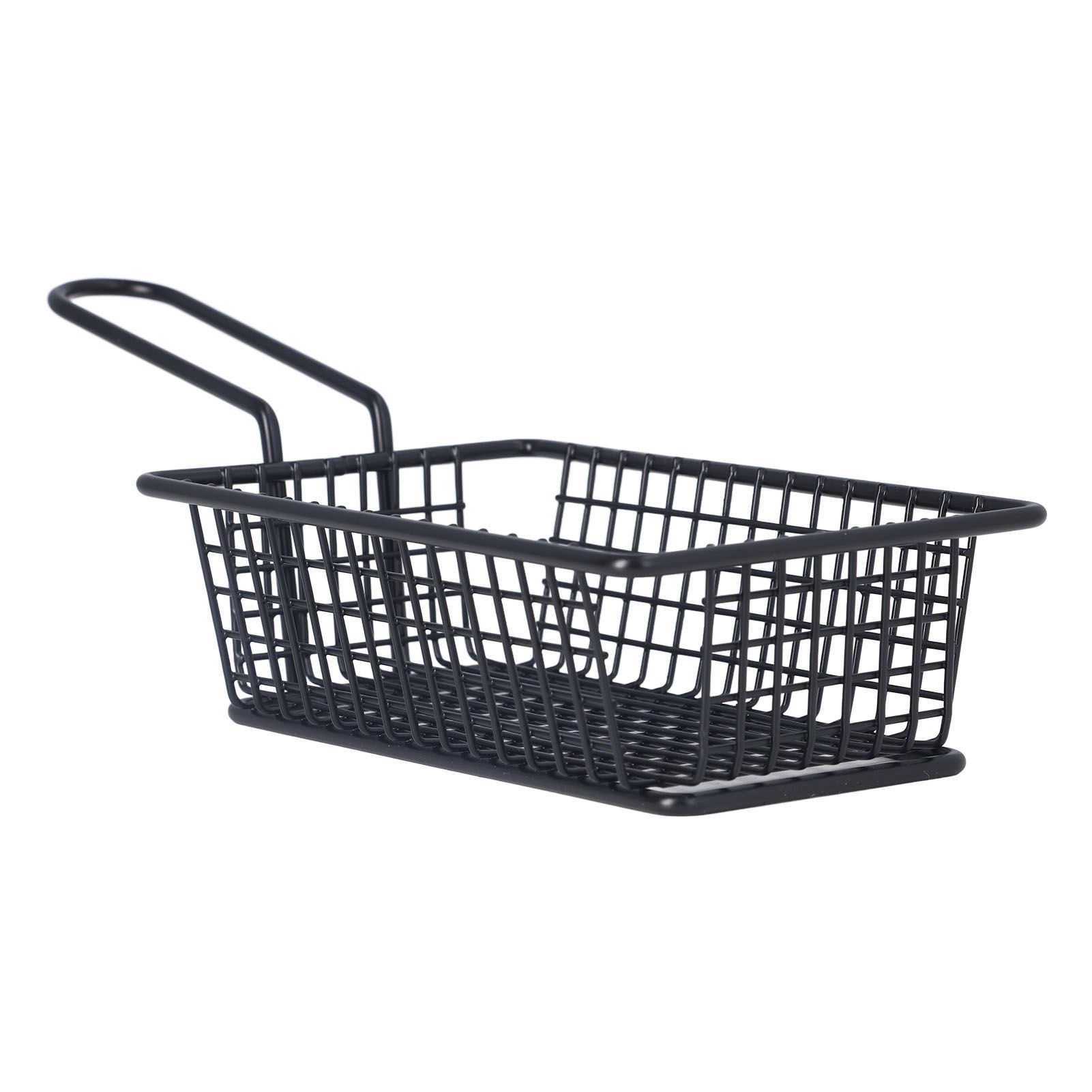 Fryer Basket Food Grade Stainless Steel French Fry Holder Frying Strainer with Handle for Restaurant Home Short Rectangle - Image 5