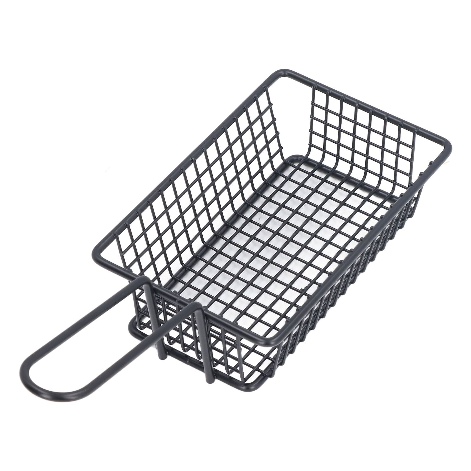 Fryer Basket Food Grade Stainless Steel French Fry Holder Frying Strainer with Handle for Restaurant Home Short Rectangle - Image 6