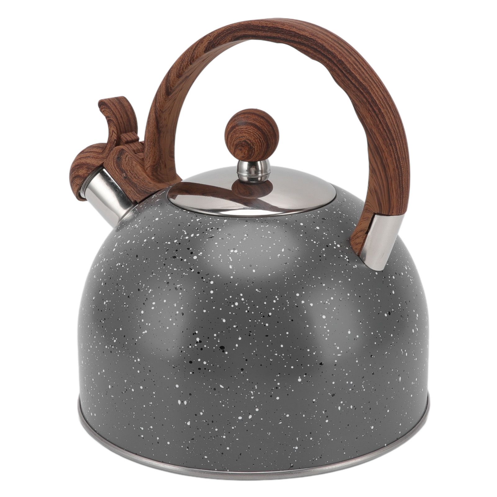 Whistling Kettle 2.5L Capacity Stainless Steel Stovetop Teapot for Water Boiling Grey - Image 2