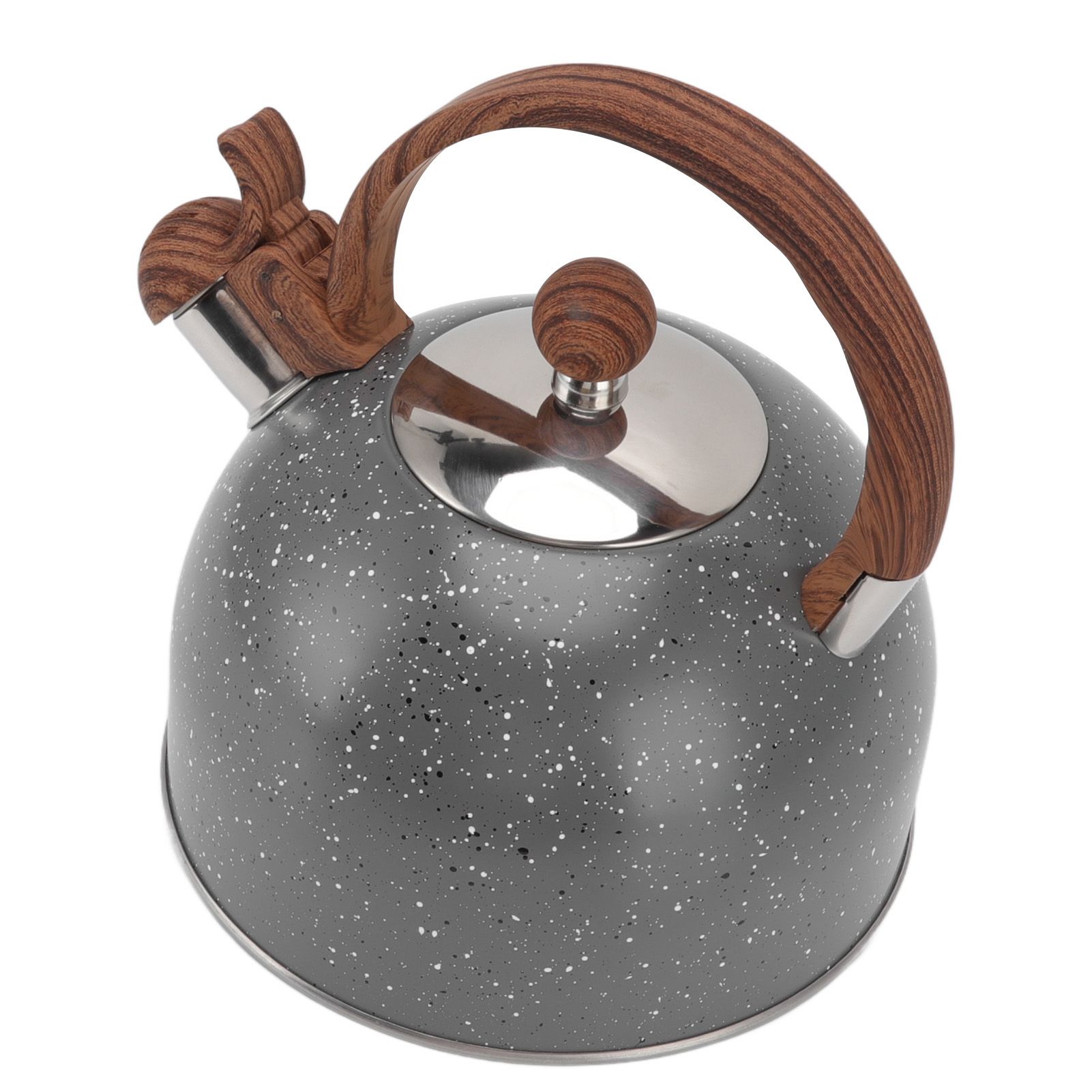 Whistling Kettle 2.5L Capacity Stainless Steel Stovetop Teapot for Water Boiling Grey - Image 4