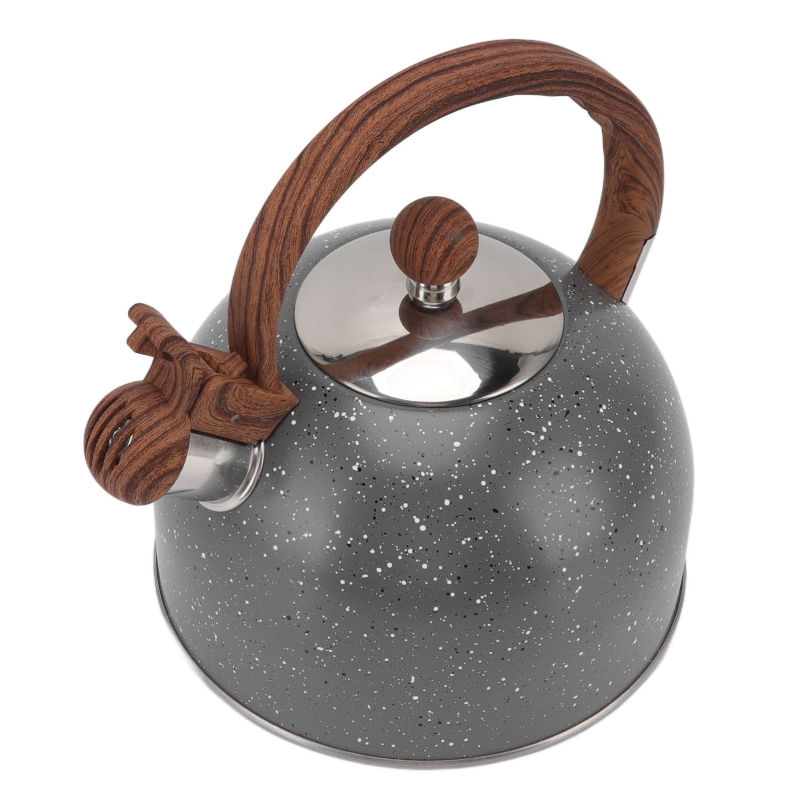 Whistling Kettle 2.5L Capacity Stainless Steel Stovetop Teapot for Water Boiling Grey - Image 5