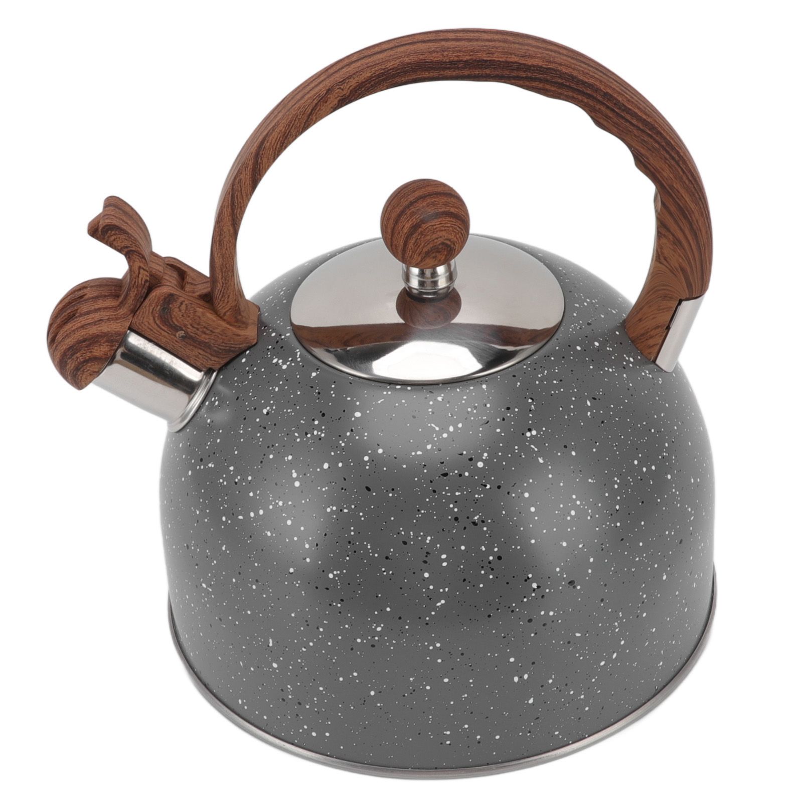 Whistling Kettle 2.5L Capacity Stainless Steel Stovetop Teapot for Water Boiling Grey - Image 6