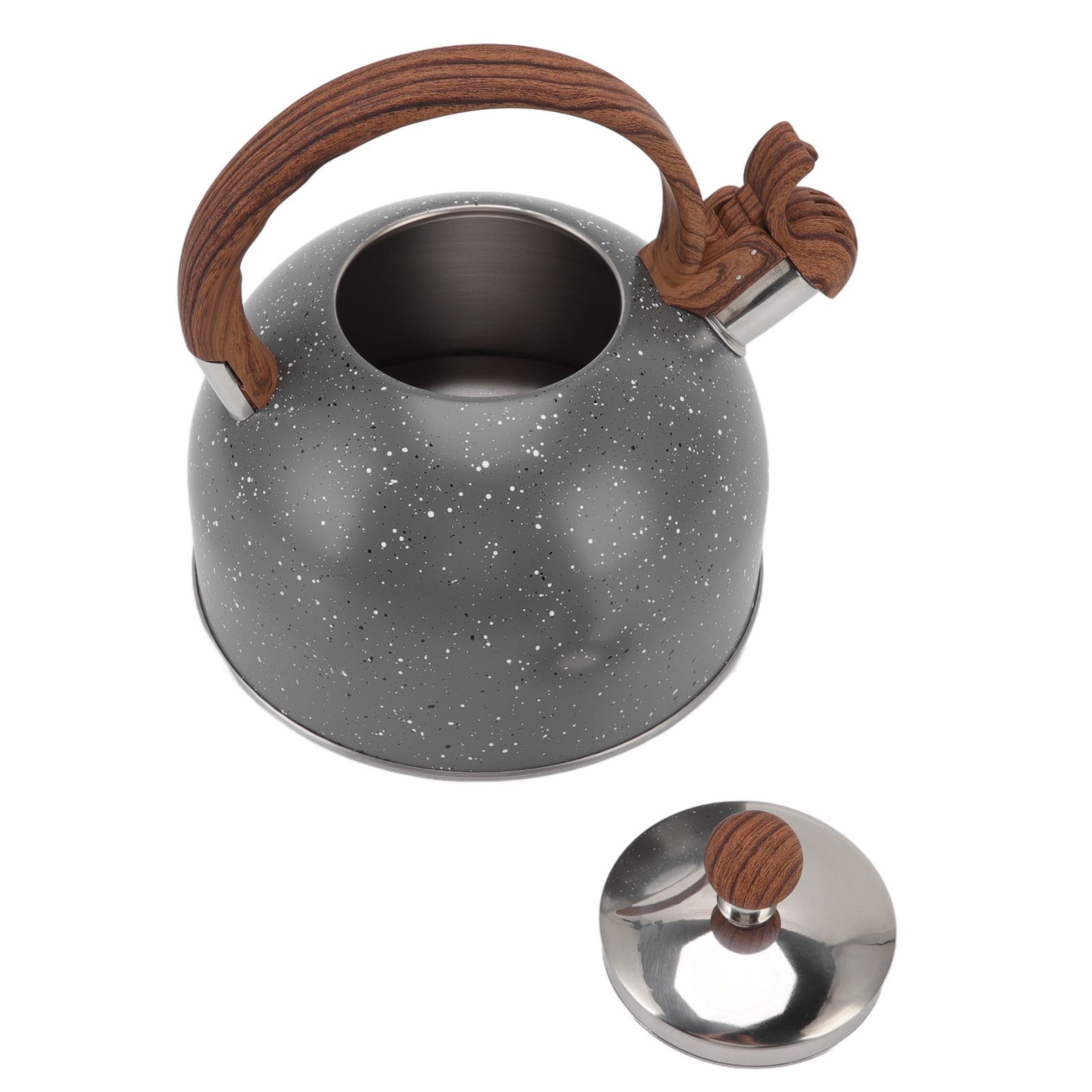 Whistling Kettle 2.5L Capacity Stainless Steel Stovetop Teapot for Water Boiling Grey - Image 7