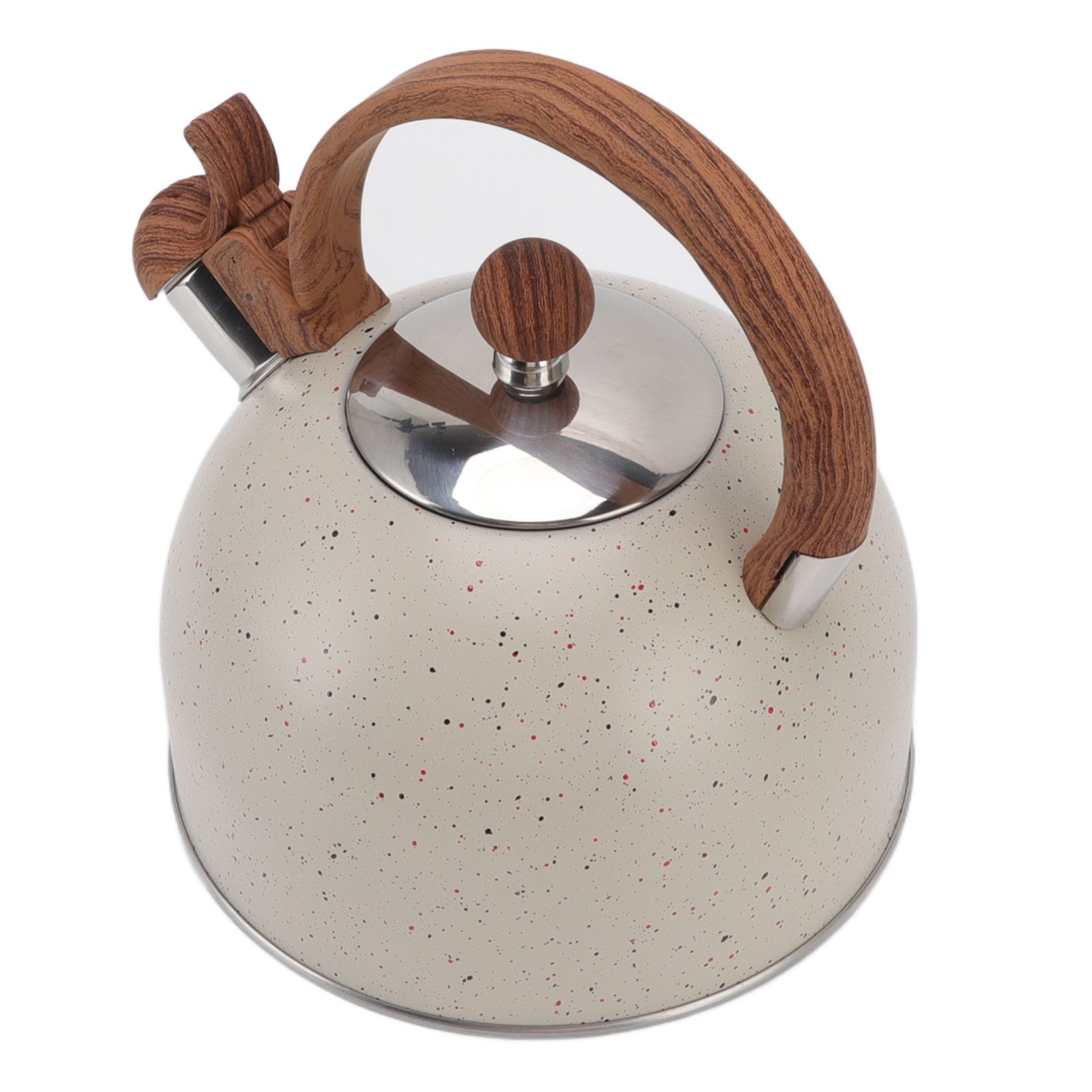 Whistling Kettle 2.5L Capacity Stainless Steel Stovetop Teapot for Water Boiling Beige - Image 4