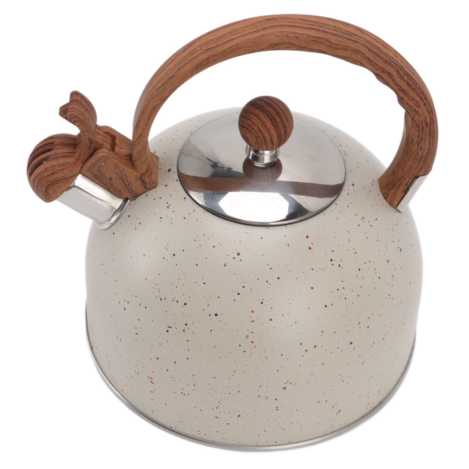 Whistling Kettle 2.5L Capacity Stainless Steel Stovetop Teapot for Water Boiling Beige - Image 5