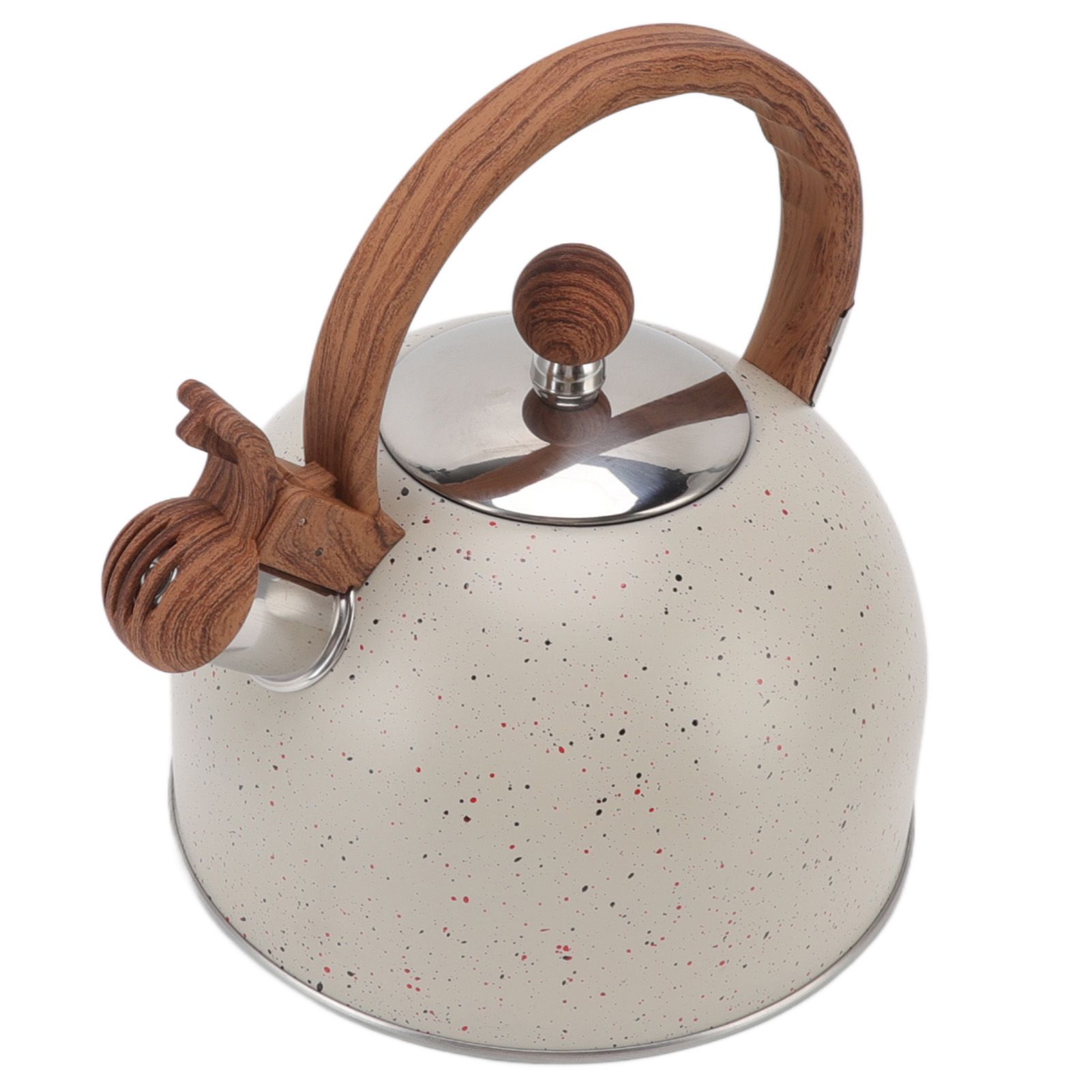 Whistling Kettle 2.5L Capacity Stainless Steel Stovetop Teapot for Water Boiling Beige - Image 6