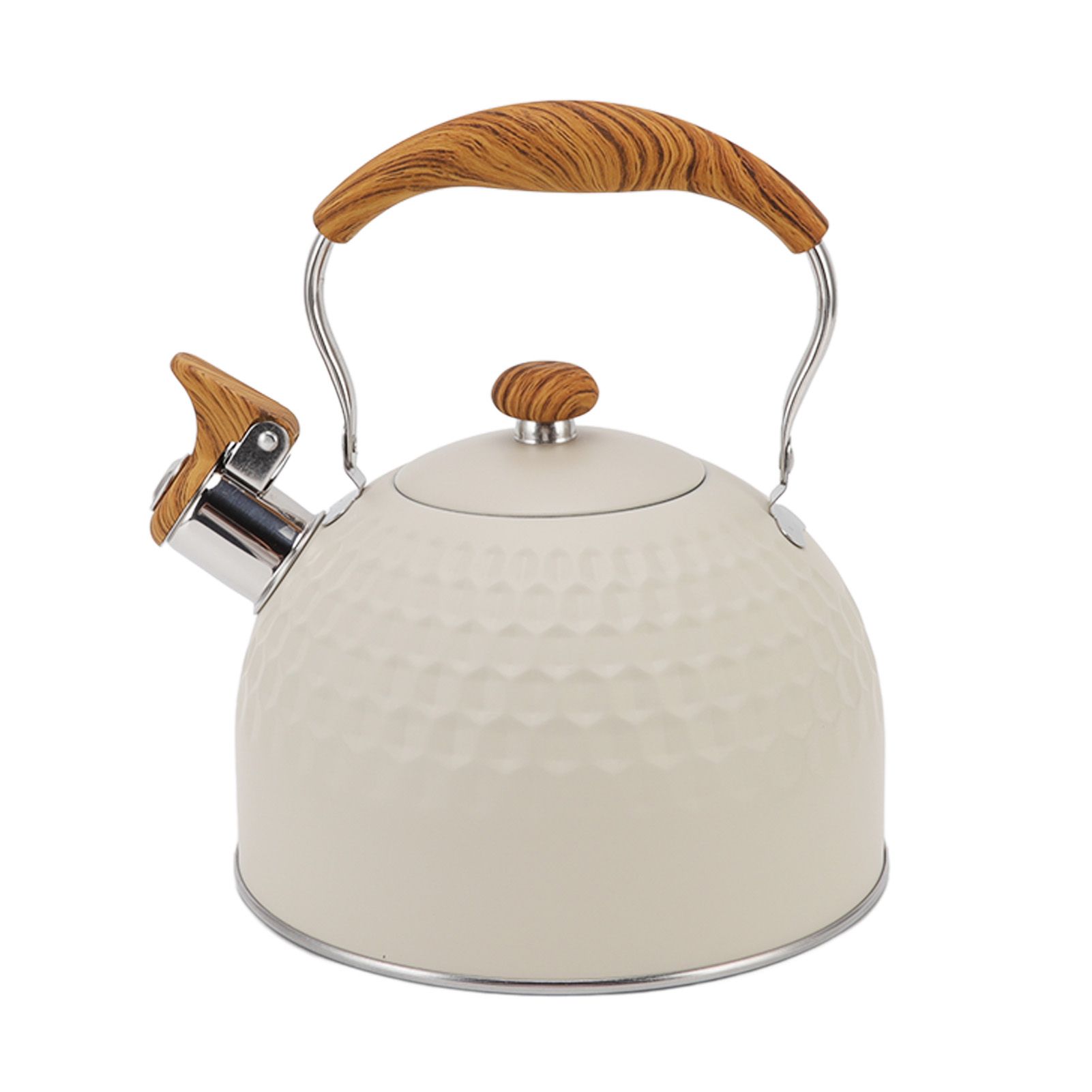 Whistling Kettle 2.5L Stainless Steel Efficient Uniform Heating Stovetop Whistling Tea Pot with Heat Insulation Handle - Image 5