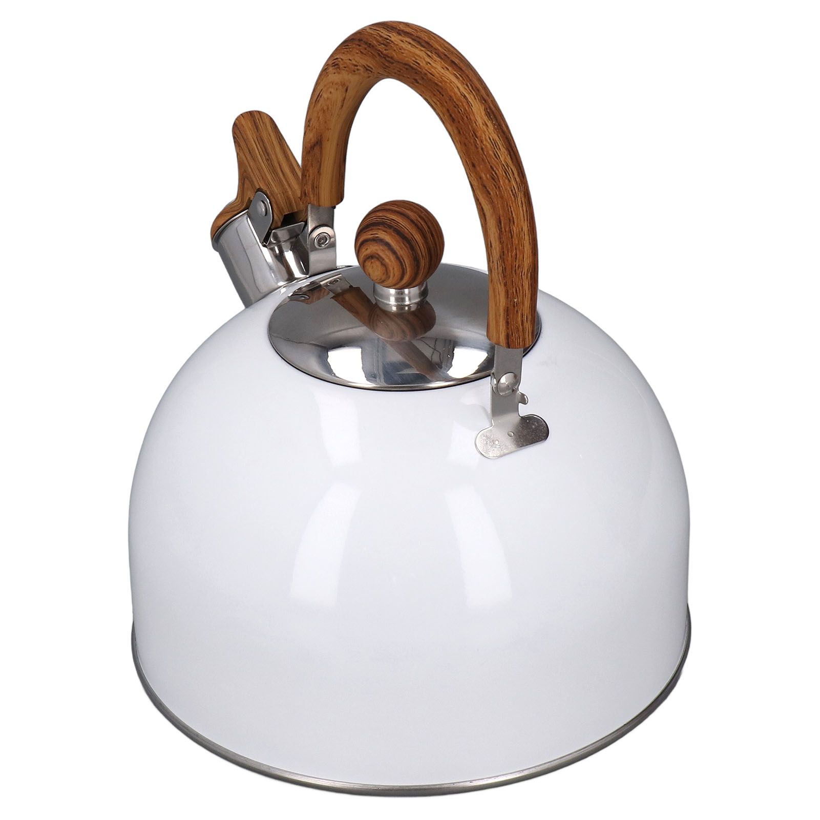 Whistling Kettle 2.5L Capacity White 304 Stainless Steel Fast Heating Ergonomic Handle Home Whistling Kettle - Image 6