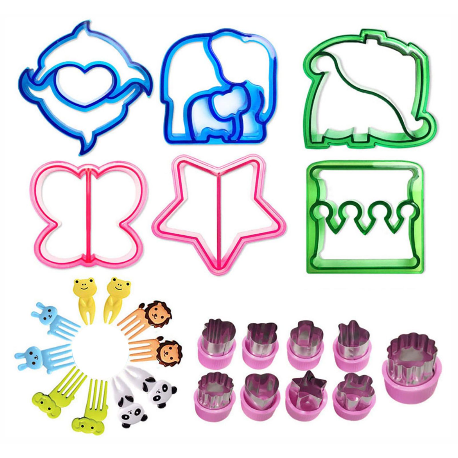 25Pcs Sandwich Cutters Set Safe Sandwiches Fruit Cookie Cutters for DIY Baking Kit - Image 1