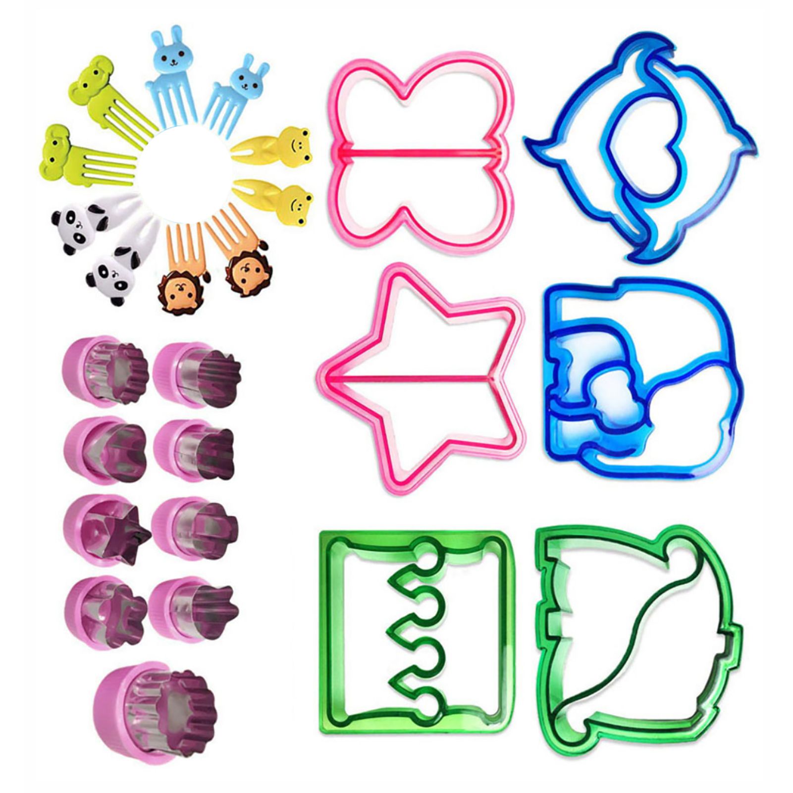 25Pcs Sandwich Cutters Set Safe Sandwiches Fruit Cookie Cutters for DIY Baking Kit - Image 2