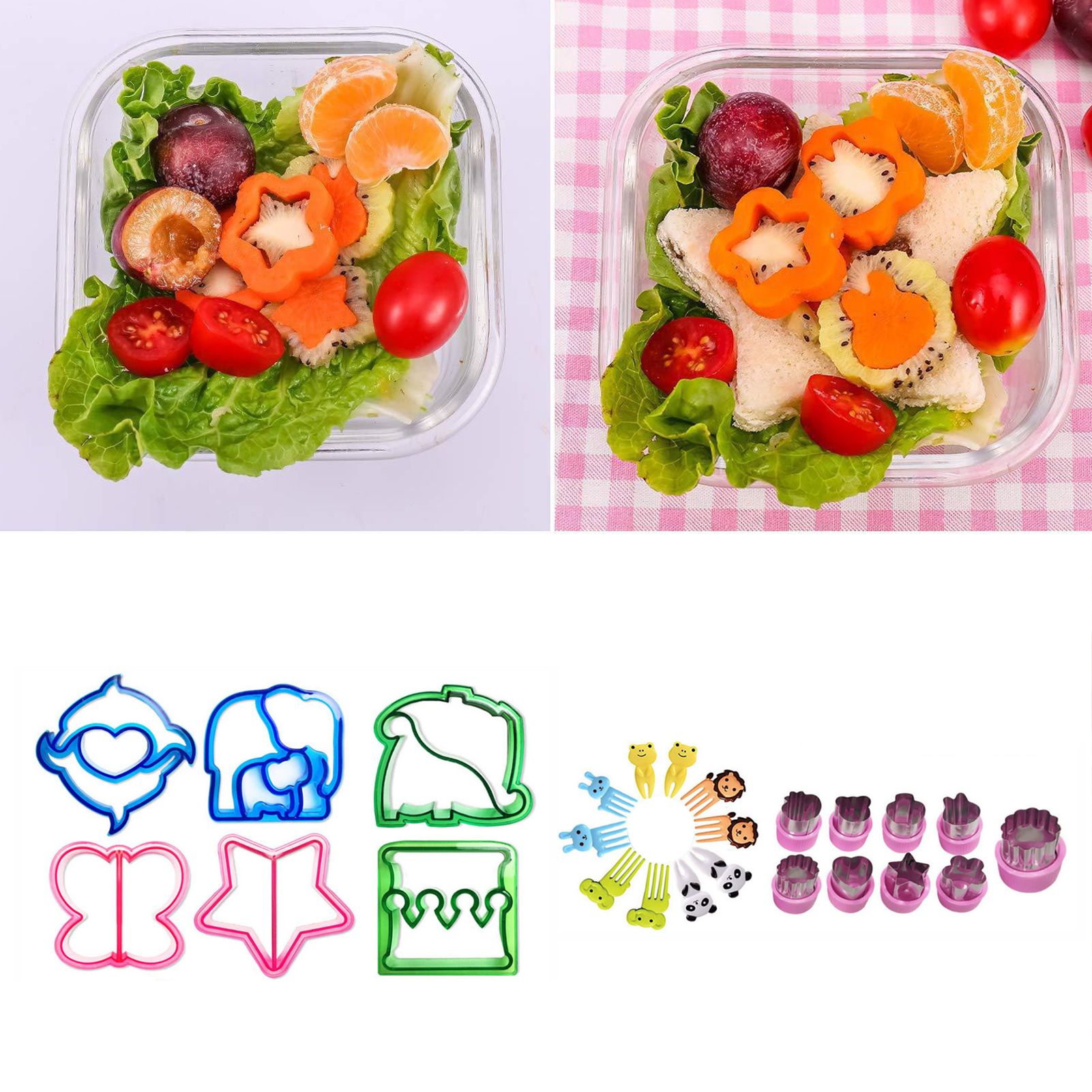 25Pcs Sandwich Cutters Set Safe Sandwiches Fruit Cookie Cutters for DIY Baking Kit - Image 5