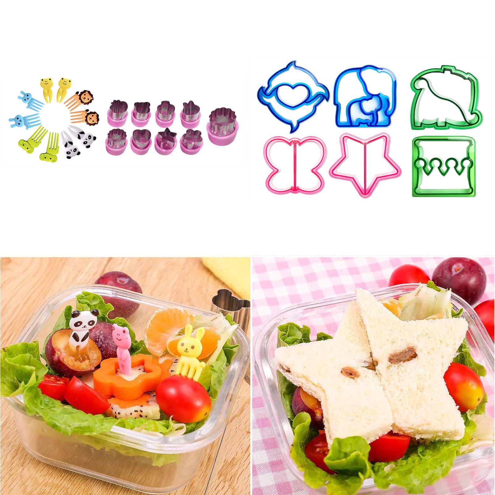 25Pcs Sandwich Cutters Set Safe Sandwiches Fruit Cookie Cutters for DIY Baking Kit - Image 6