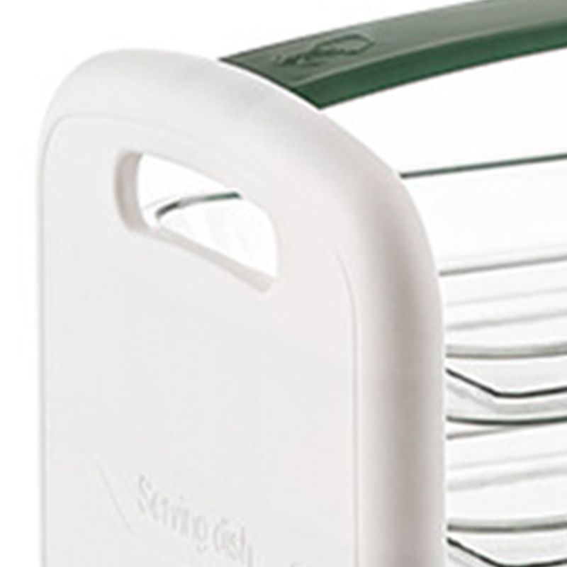 Four Layers Dish Preparation Plate Drawer Design Plastic Vegetable Preparation Rack Kitchen Storage Rack Green - Image 5