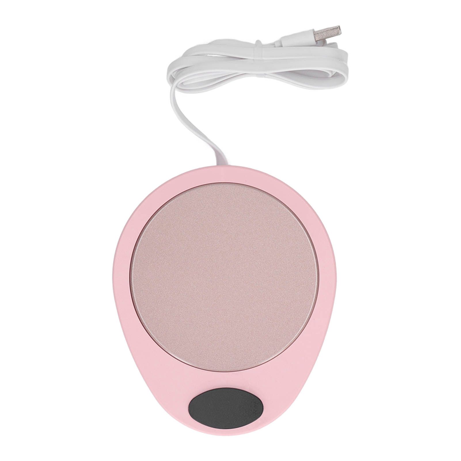 USB Mug Warmer Constant Temp Waterproof Adjustable Electric Beverage Heating Plate for Ceramic Coffee Cups Pink White - Image 1