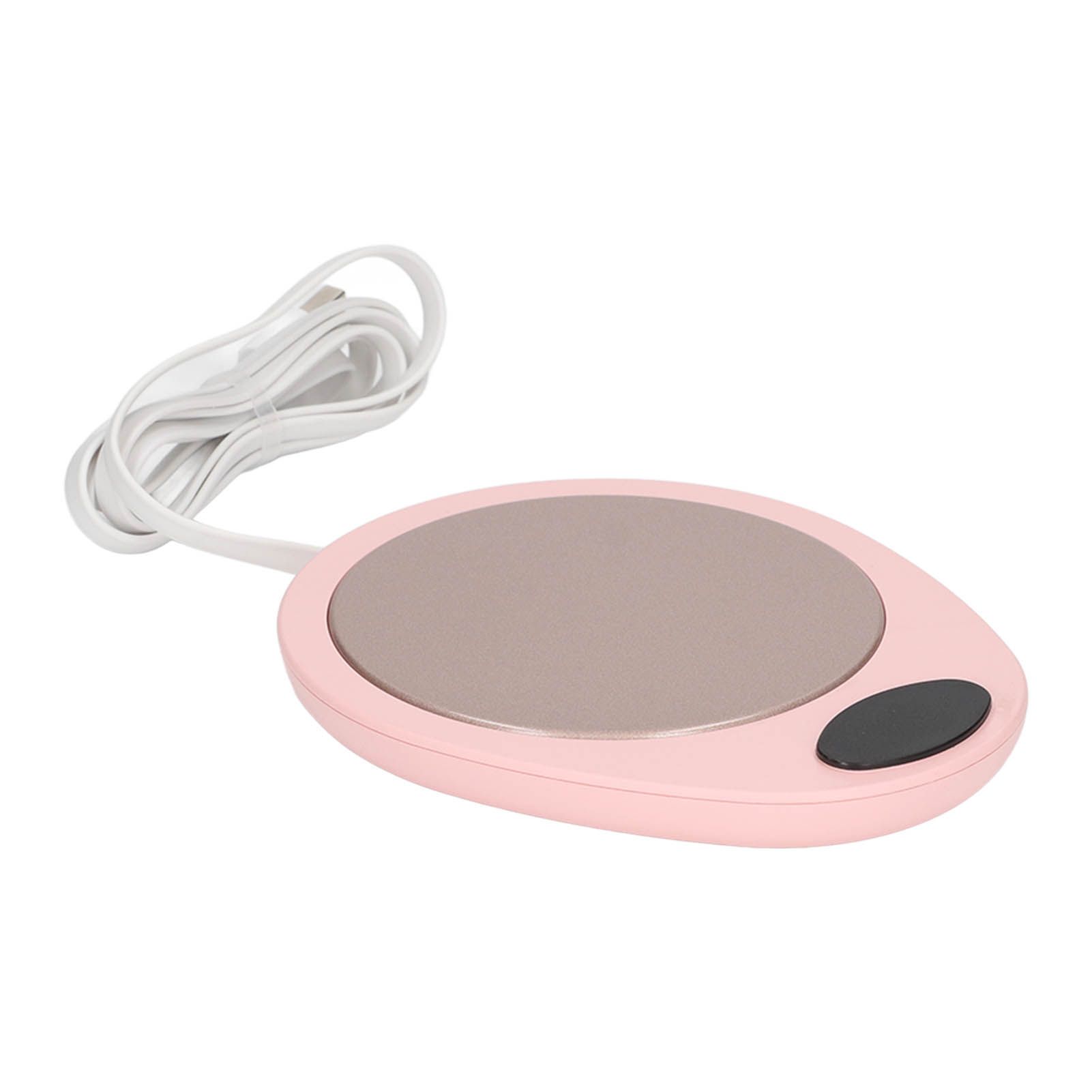 USB Mug Warmer Constant Temp Waterproof Adjustable Electric Beverage Heating Plate for Ceramic Coffee Cups Pink White - Image 4