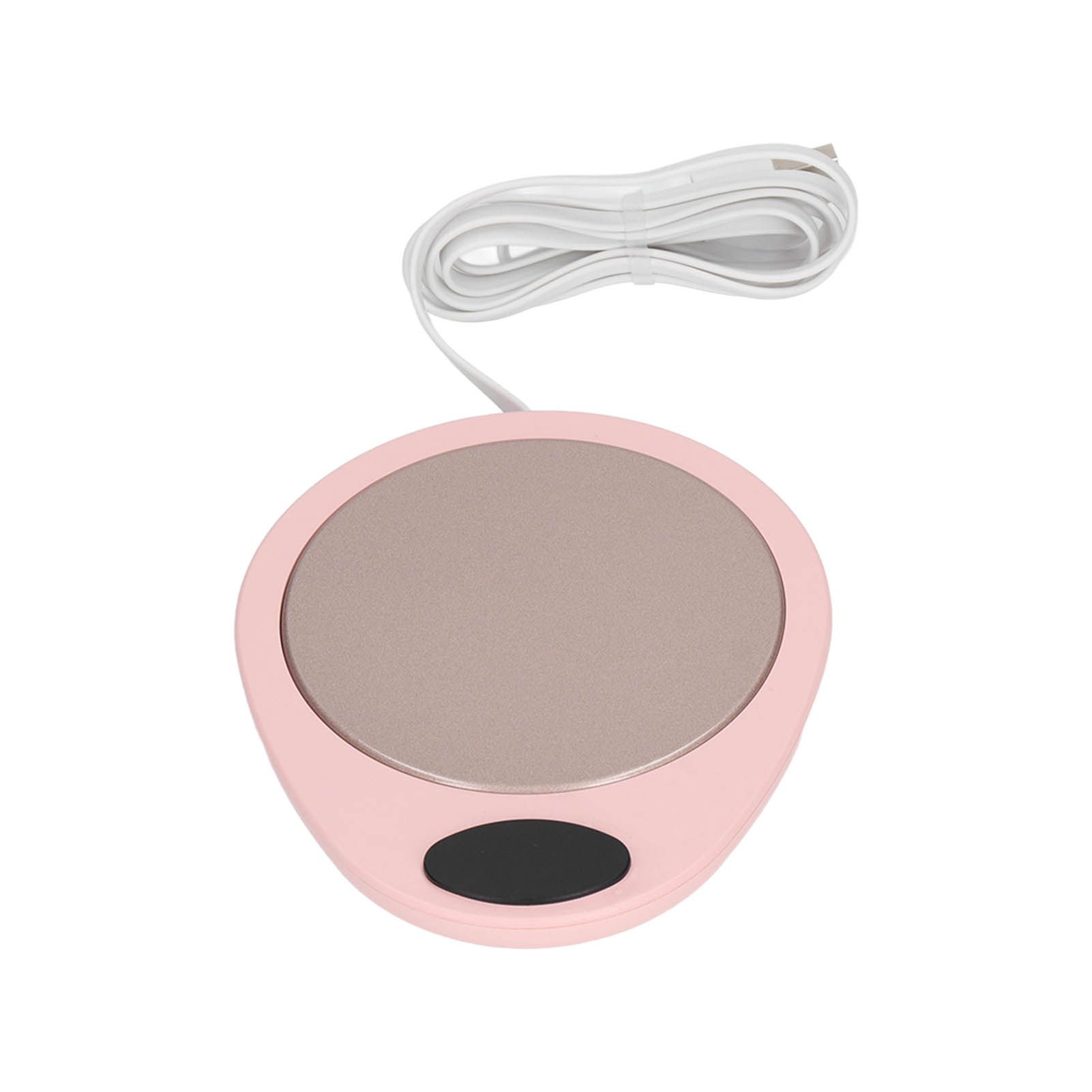 USB Mug Warmer Constant Temp Waterproof Adjustable Electric Beverage Heating Plate for Ceramic Coffee Cups Pink White - Image 6